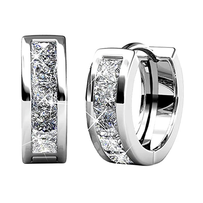 Unissex Small Round Hoop Earrings