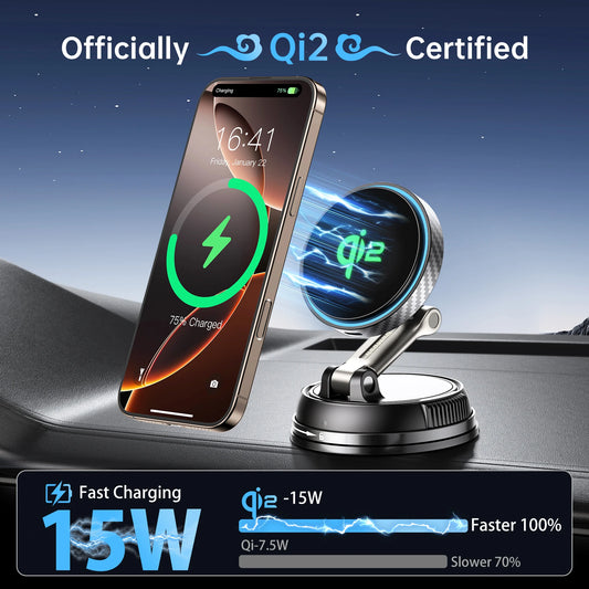 Car Mount Wireless Charger 360° Adjustment