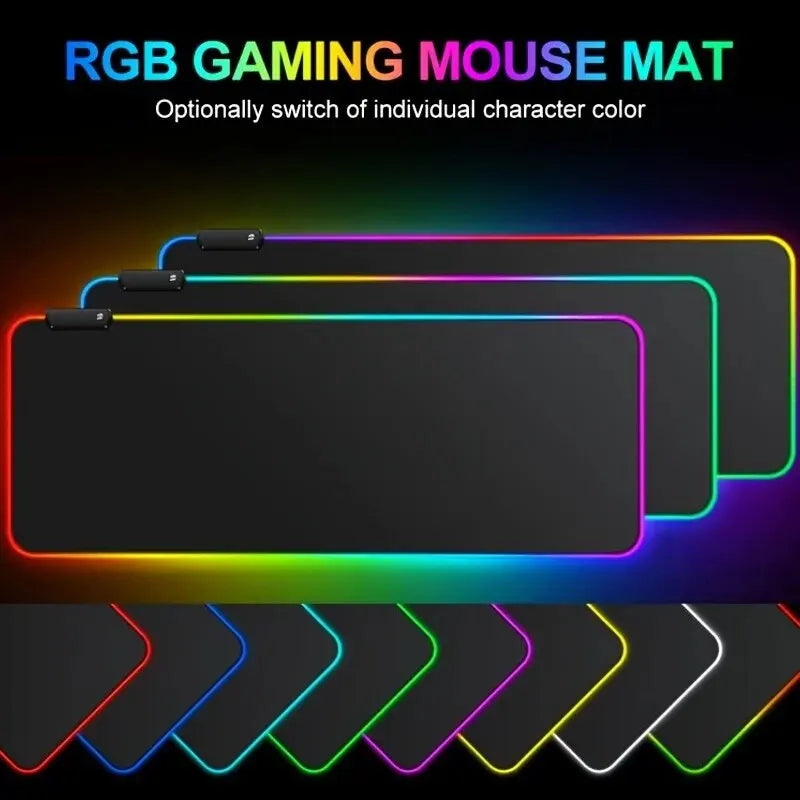 1 Pcs Large Gaming Mouse Pad Light Modes
