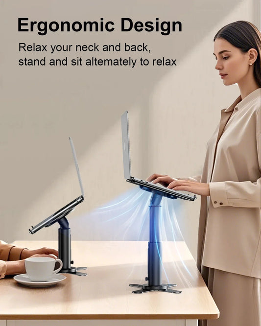 Support d'ordinateur portable ergonomique et pliable pour bureau