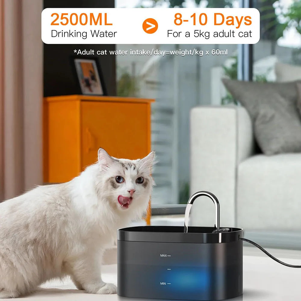 2.5L 5V USB Automatic Cat Dog Water Fountain With Faucet