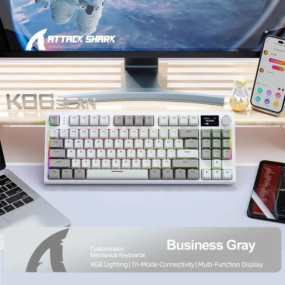Teclado mecânico sem fio K86 hot-swappable