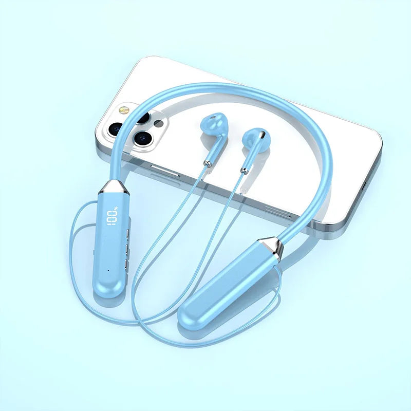 Magnetic Neckband Headphones Wireless Bluetooth