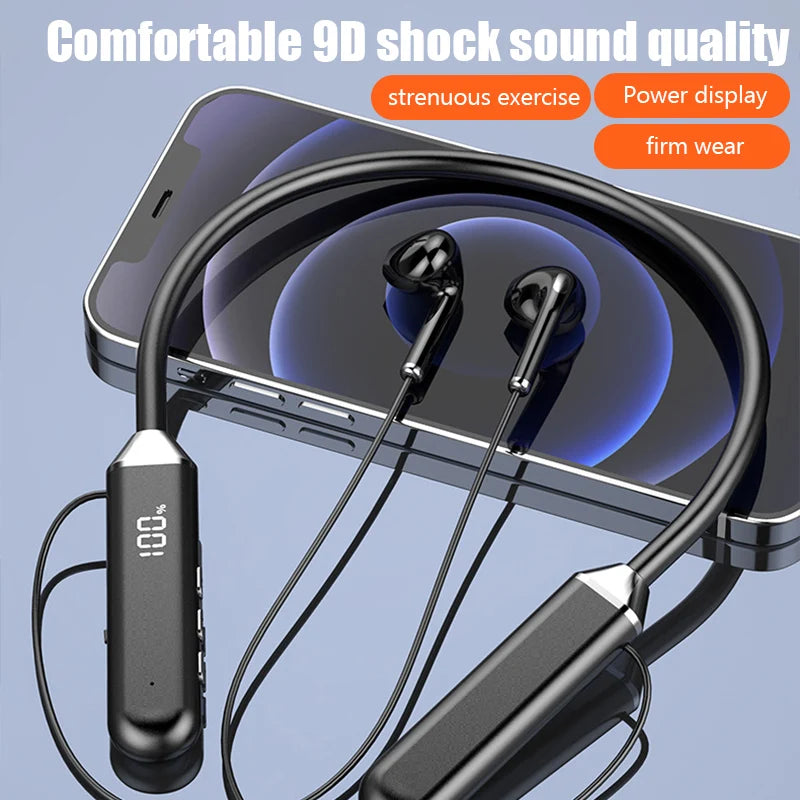 Magnetic Neckband Headphones Wireless Bluetooth