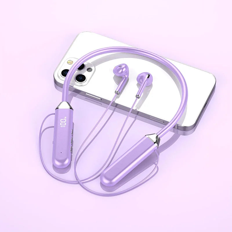 Magnetic Neckband Headphones Wireless Bluetooth