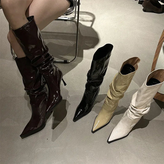Women Leather High Boots