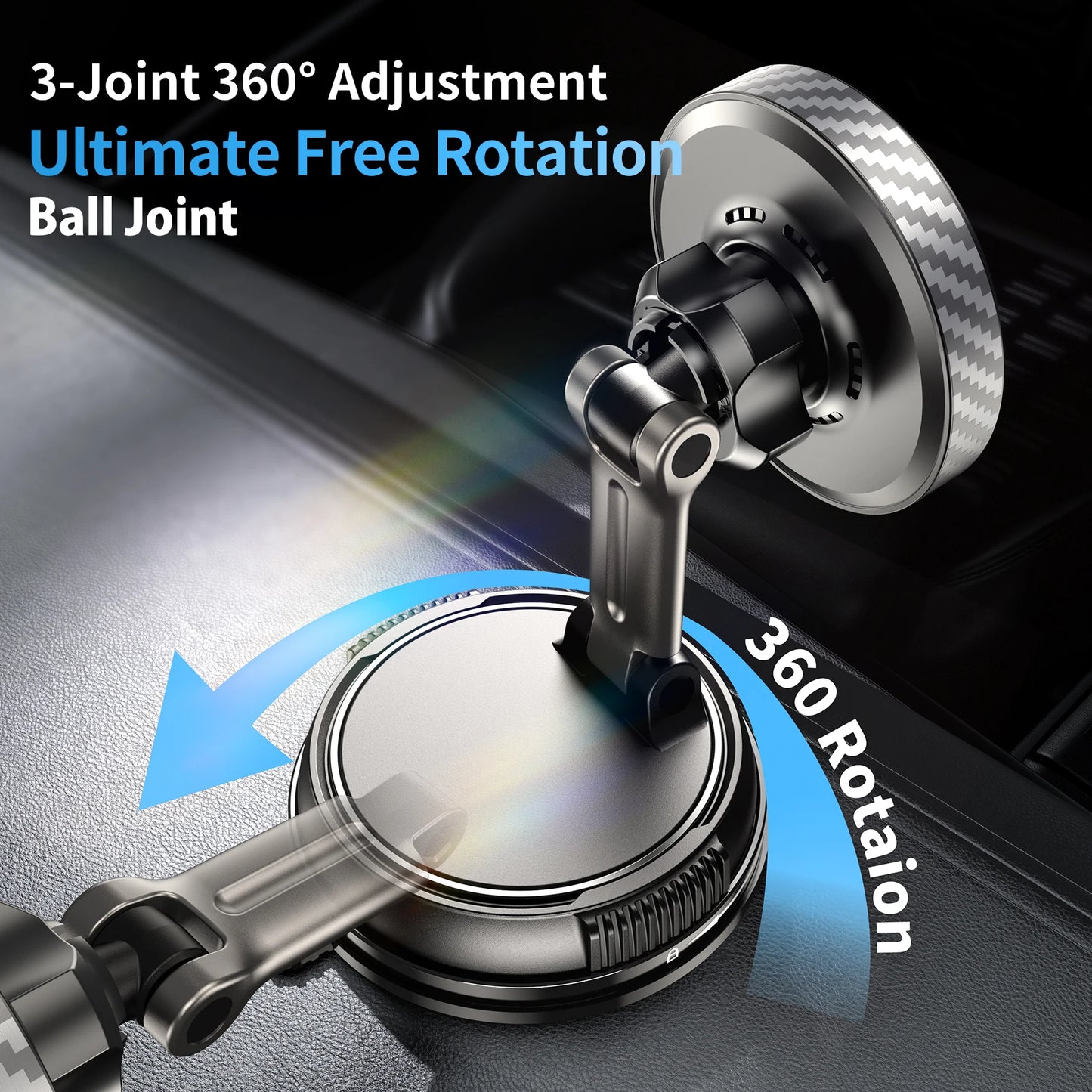 Car Mount Wireless Charger 360° Adjustment