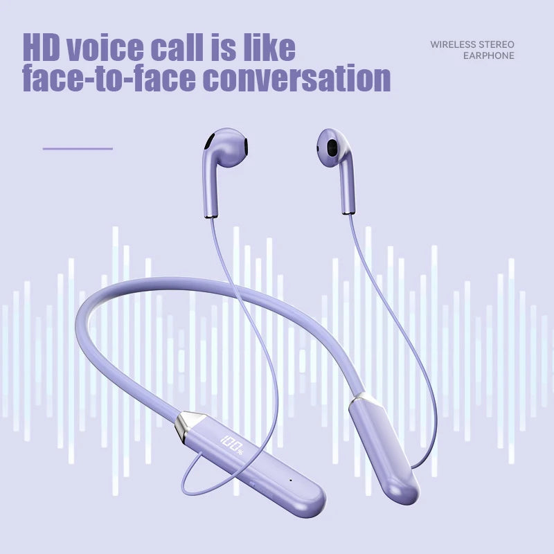 Magnetic Neckband Headphones Wireless Bluetooth