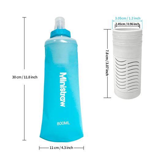 Collapsible Water Bottle with Replaceable Filter