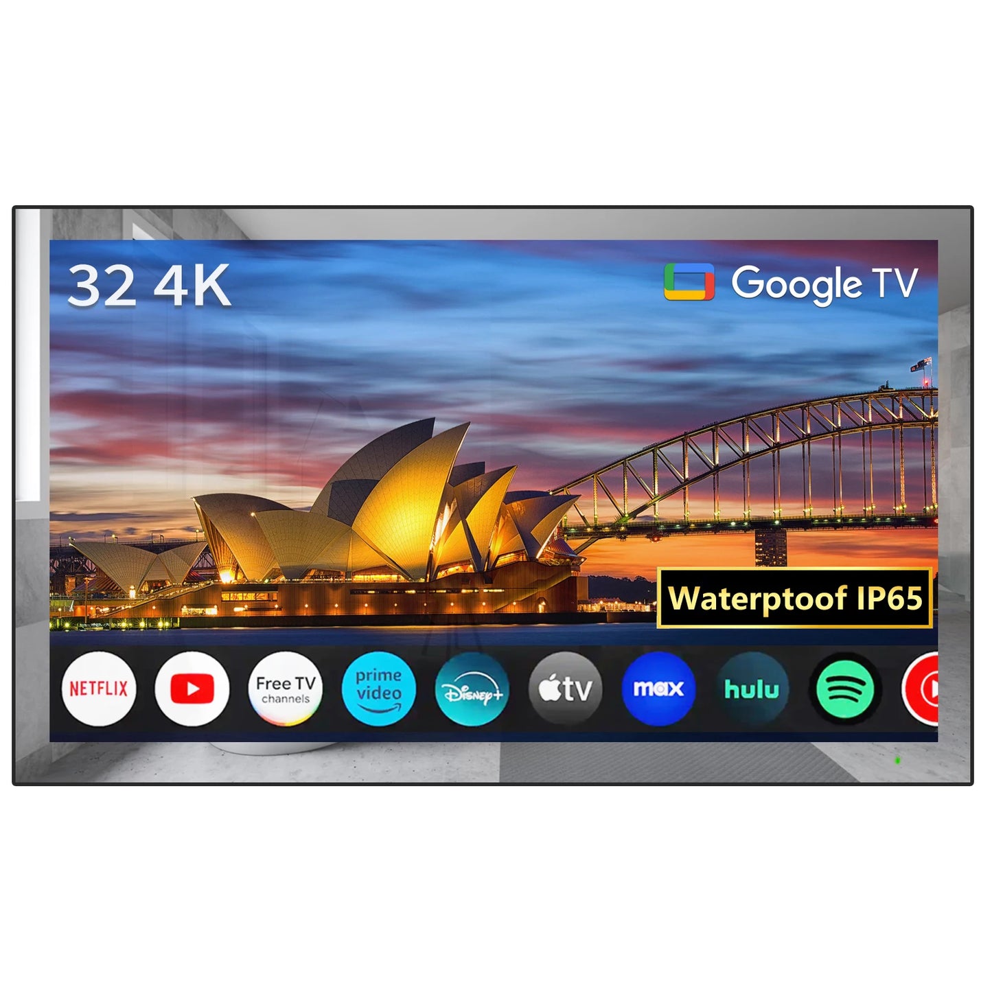 Soulaca 32 inches Large Smart TV Mirror 4K