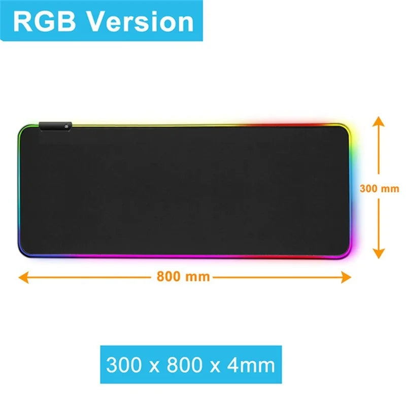 1 Pcs Large Gaming Mouse Pad Light Modes