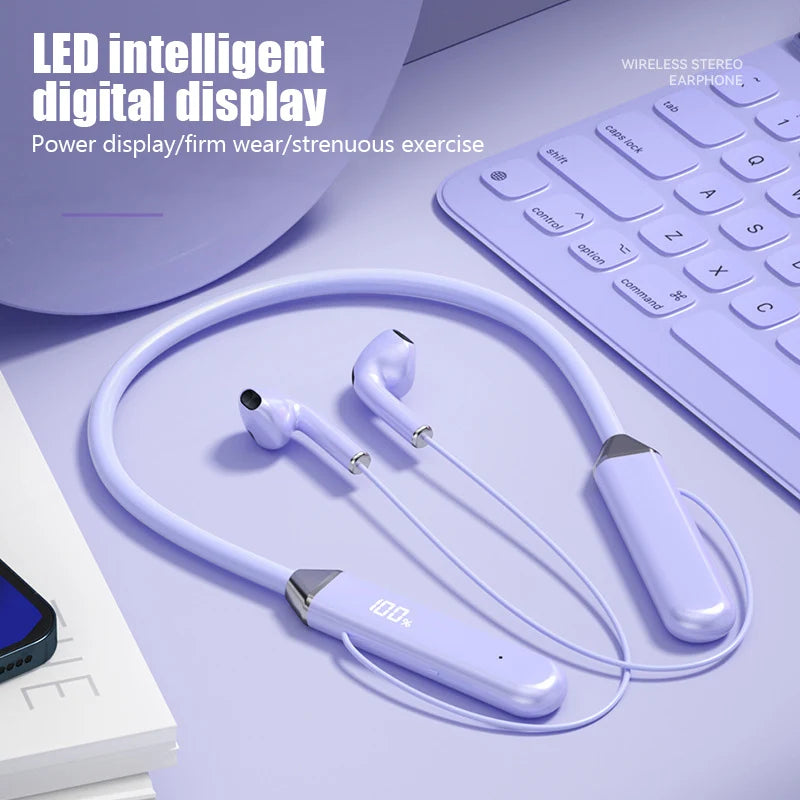 Magnetic Neckband Headphones Wireless Bluetooth