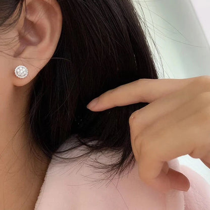 Dainty Round Shaped Stud Earrings