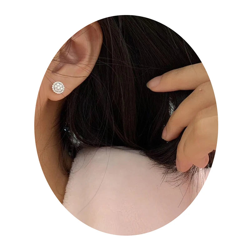 Dainty Round Shaped Stud Earrings