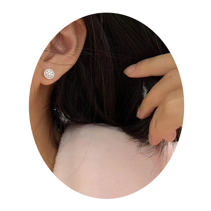 Dainty Round Shaped Stud Earrings
