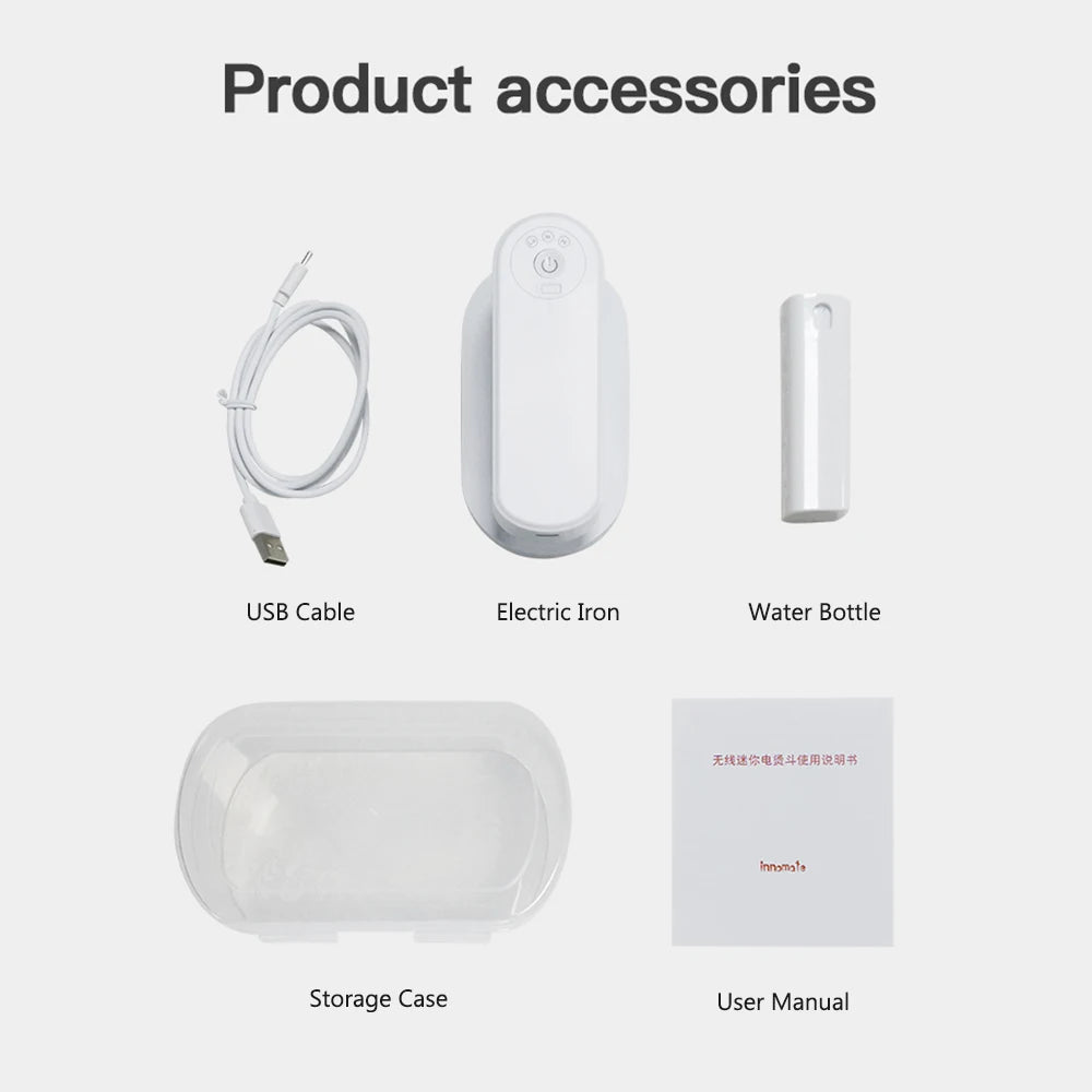 Portable Mini Electric Iron Cordless Rechargeable
