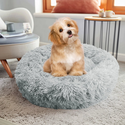 50cm Round Pet Bed Calming Dog & Cat