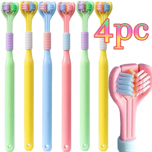 Three Sided Soft Hair Tooth Toothbrush