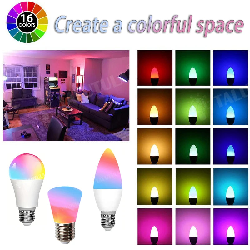16 Colors RGB Bulb LED Multicolor