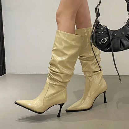 Women Leather High Boots