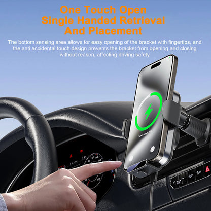 Car Mount Phone Holder Wireless Charger