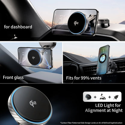 Car Mount Wireless Charger 360° Adjustment
