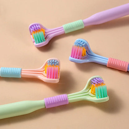 Three Sided Soft Hair Tooth Toothbrush