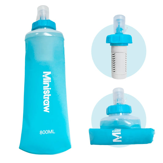 Collapsible Water Bottle with Replaceable Filter