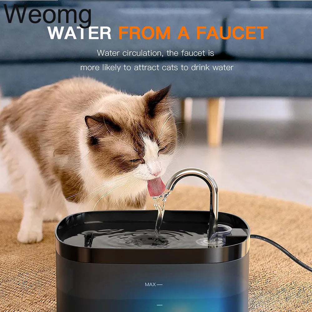 2.5L 5V USB Automatic Cat Dog Water Fountain With Faucet