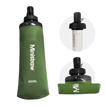 Collapsible Water Bottle with Replaceable Filter
