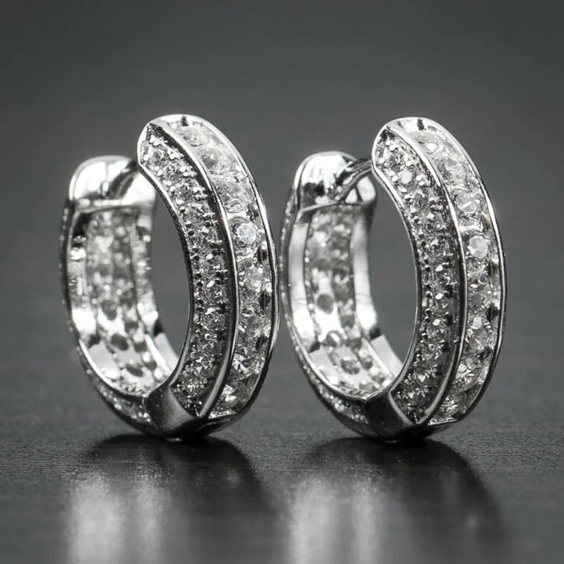 Unissex Small Round Hoop Earrings