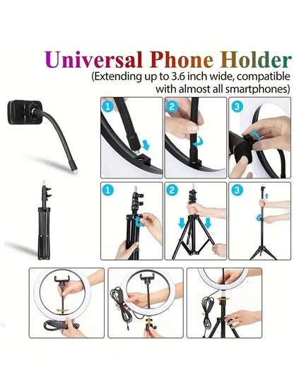 12-inch ring light tripod USB