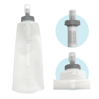 Collapsible Water Bottle with Replaceable Filter