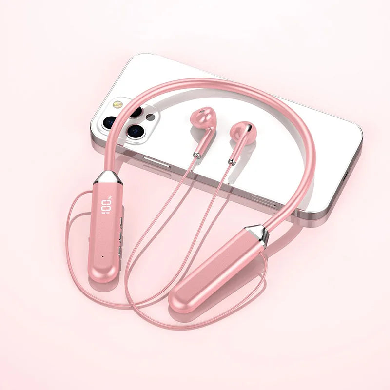 Magnetic Neckband Headphones Wireless Bluetooth