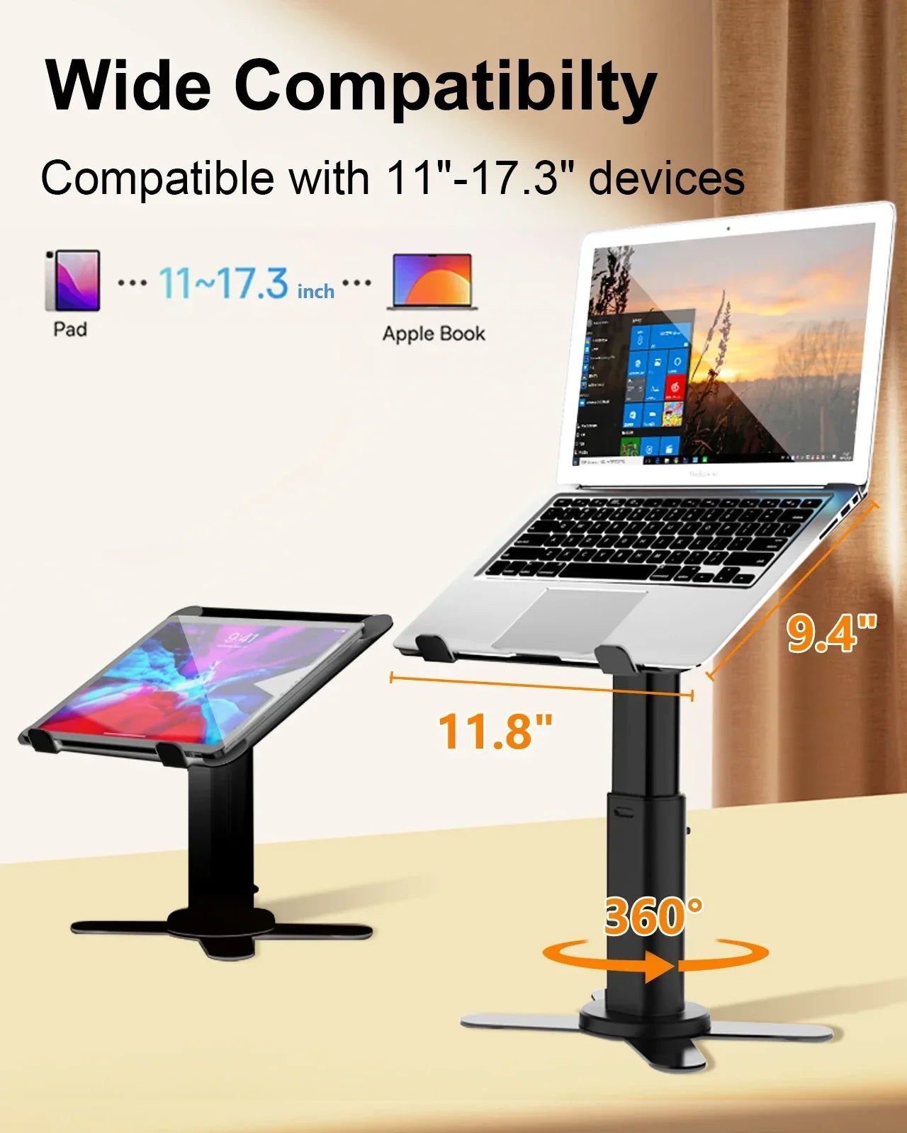 Laptop Stand for Desk Ergonomic Foldable