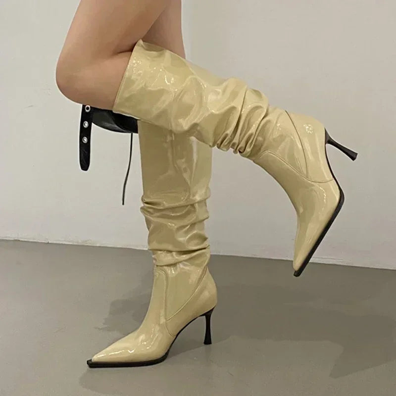 Women Leather High Boots