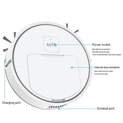 3-in-1 Robot Vacuum Cleaner USB Rechargeable