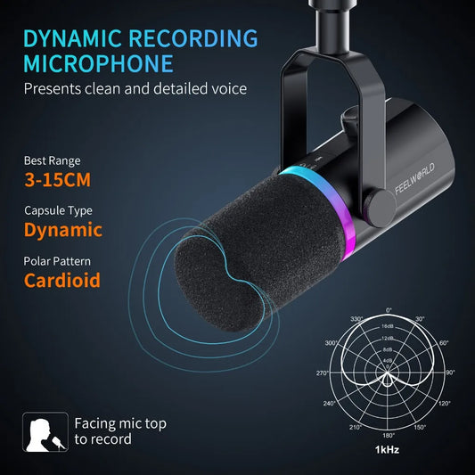FEELWORLD PM1 Dynamic Microphone