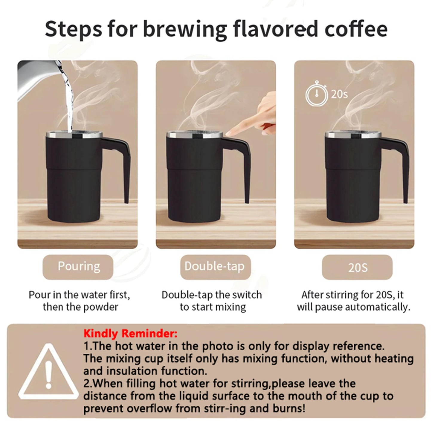 380ML Electric Coffee Self Mixing Mug