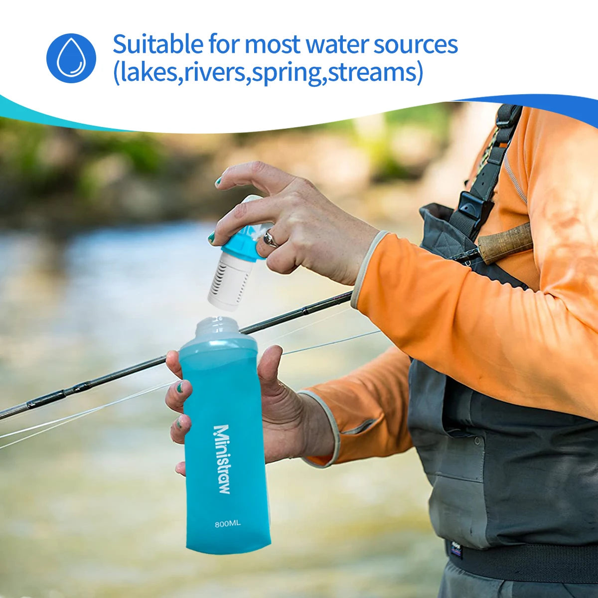 Collapsible Water Bottle with Replaceable Filter