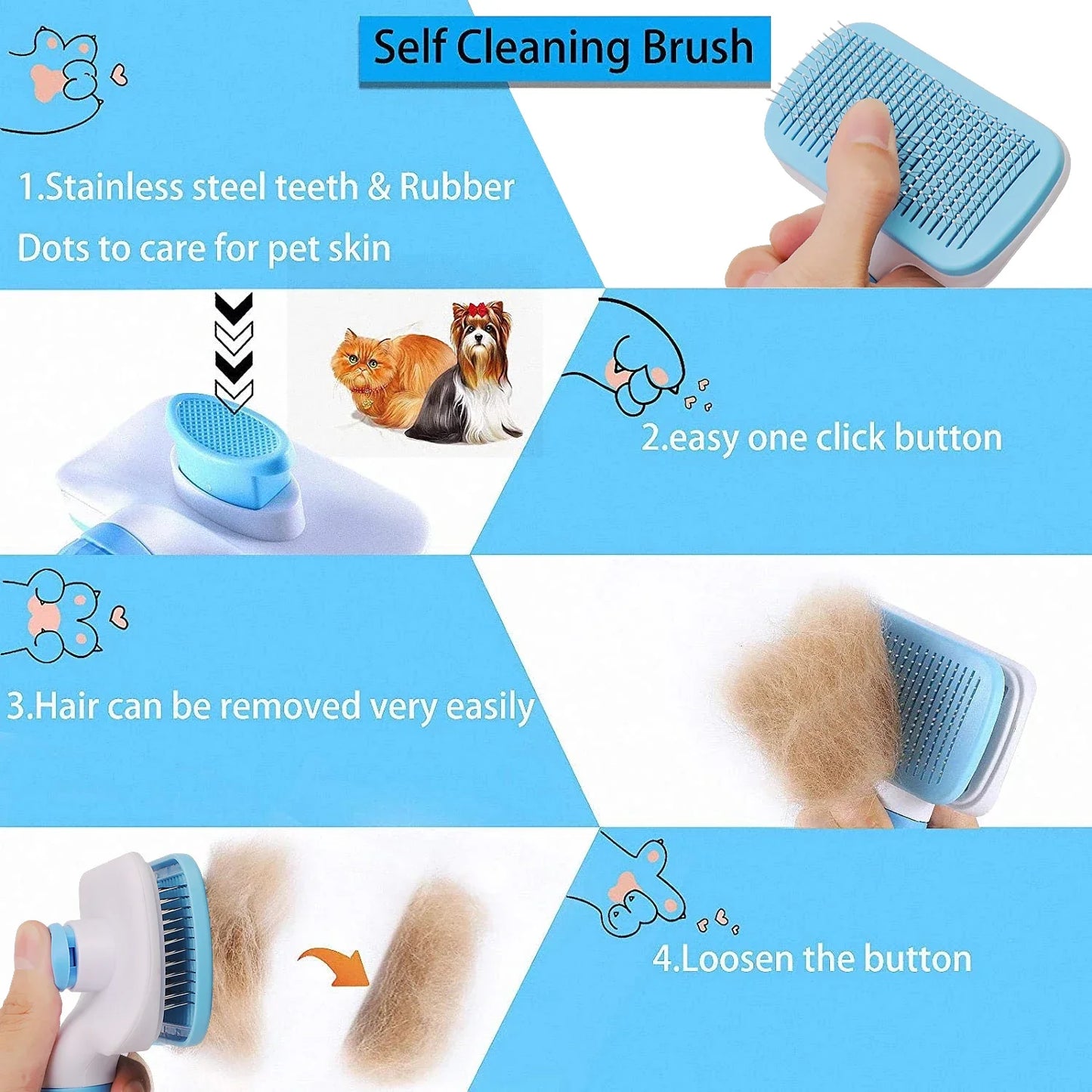 Dog and Cat Hair Remover Brush