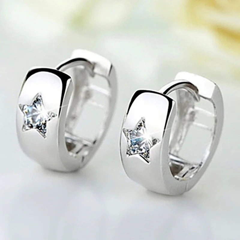 Unissex Small Round Hoop Earrings