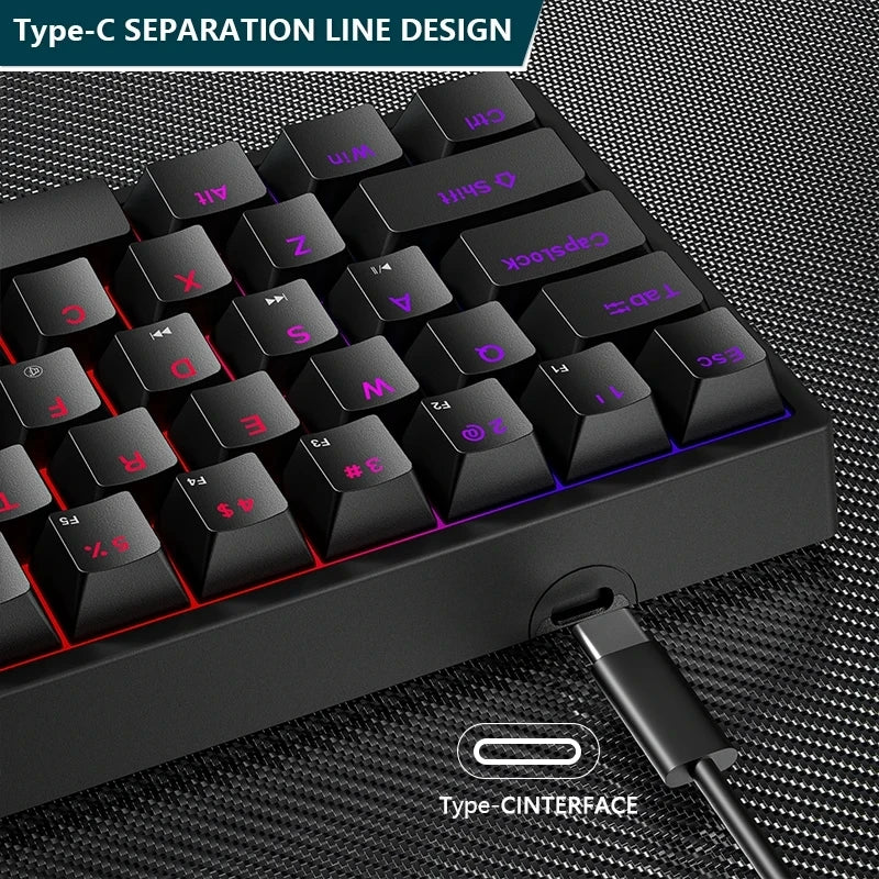 Mini clavier mécanique de jeu rétroéclairé RVB K620