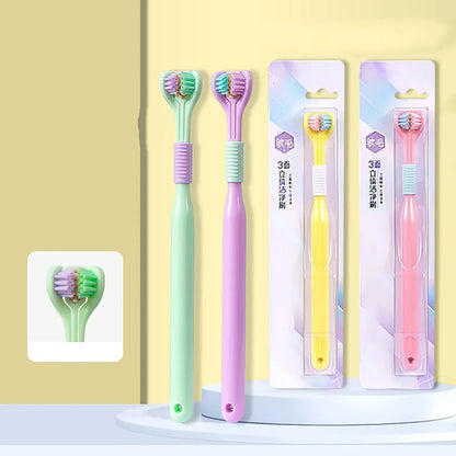 Three Sided Soft Hair Tooth Toothbrush