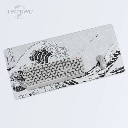 Mouse Pad Gaming Black And White Gray Art
