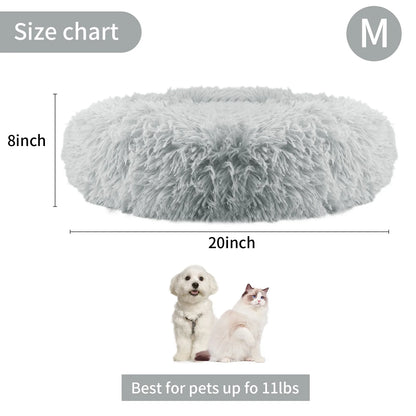 50cm Round Pet Bed Calming Dog & Cat