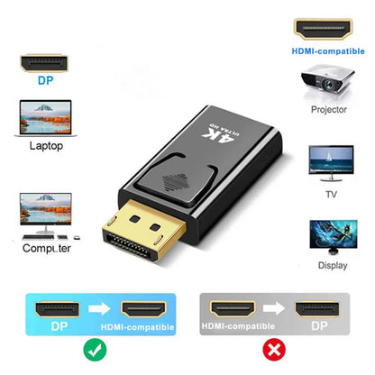 4K DP DisplayPort to HDMI-compatible