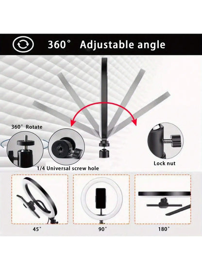 12-inch ring light tripod USB